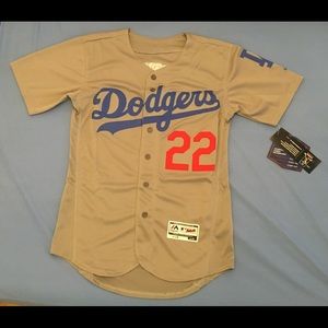 Los Angeles Dodgers #22 Clayton Kershaw gray